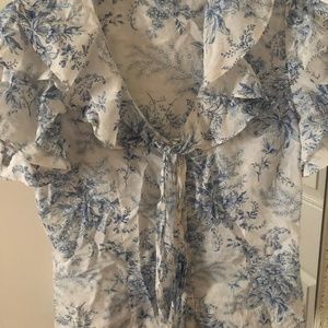 Ralph Lauren Floral Blouse Medium Womens